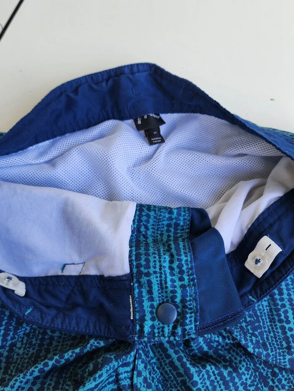 Lot Of 2 Art Class Boys Teal Blue Orange Swim Trunks UPF 50+ Adjustable Waist 14